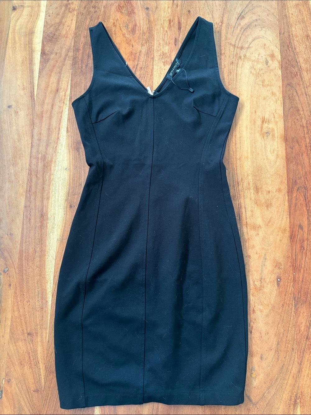 Dynamite Black V-Neck Mini Sheath Dress